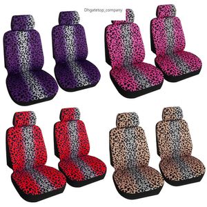 Capa do assento do carro, protetor de assento universal do carro, almofada dianteira Mat Leopard Digital Printing Type for Auto Interior SUV Van