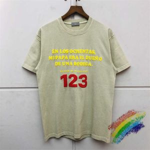 T-shirt da uomo 2022SS RRR123 Maglietta da uomo da donna Lettera di stampa a sfio