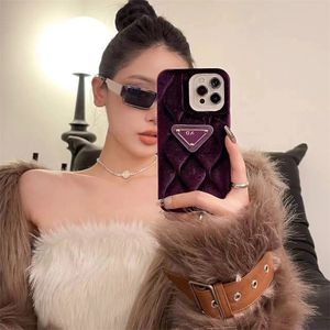 Женские дизайнерские чехлы для телефонов для Iphone 14 14pro 14promax 14plus Fine Velvet Wave Air Cushion Luxury Brand Phonecases 13 12 11 Brand