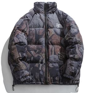 Men's Down Parkas Winter Oversize Cotton Padded Clothes Bubble Coat Men Fashion Harajuku Streetwear Printed Baggy Jacket Tops Male 5XL 221130