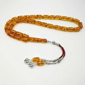 سلسلة سوار Tasbih Ambers راتنجات الصلاة المسلمة حبات الهدية الفاخرة عيد رمضان الإسلامي المسد