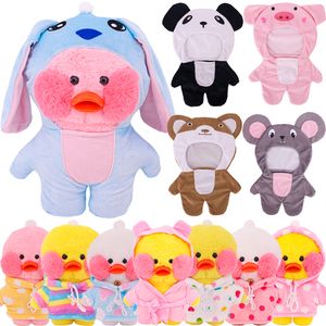 Doll Accessories Clothes For Duck 30 cm lalafanfan Yellow Kawaii Plush Toy Soft Animal Dolls Children s Toys Birthday Gifts 221130