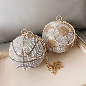 Akşam çantaları lüks elmas kadın debriyaj basketbol düğün parti çantası ve çanta tasarımcısı altın gümüş çanta zd1917 221130