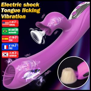 Vibratori 10 Modalità doppia leccata del clitoride per le donne Punto G Lingua morbida Stimolante Giocattoli sexy Forniture per la masturbazione per adulti 18 221130