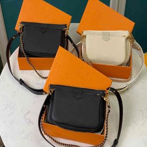 Najwyższej jakości damska torba na ramię Multi Pochette Accessoires Empreinte Leather in Beige Black Designers Women Torebki Portmonetki300C