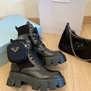 Martin Boots for Woman Size 35-40 Black Genuine Leather 2022 Outumn Winter New Matte Fashion con Top Designer Women Dress Zapatos XDX