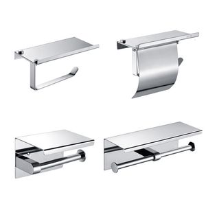 Toilet Paper Holders 304 Stainless Steel Tissue Box Roll Stand Mobile Phone Bathroom 221201