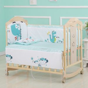 Bed Rails Baby Crib stötfångare för Born Cotton Spädbarn Ding Set Löstagbar blixtlås Dekoration Cot Protector ZT131 221130