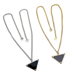 Designers charme coração colar de aço inoxidável pingente de ouro gelado para fora correntes para homens preto branco triângulo pingentes na moda jóias-presente