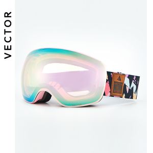 Лыжные очки Высокая светопроницаемость UV400 Сменные магнитные линзы Облачный день Снежные очки Мужчины Женщины Противотуманное покрытие ing 221130