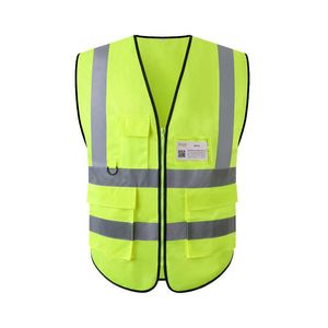 Gilet riflettente Gilet riflettente ad alta visibilità Giacca da equitazione notturna Abbigliamento Abbigliamento da lavoro ad alta visibilità Gilet di sicurezza per lavori di costruzione Gilet estivo da uomo