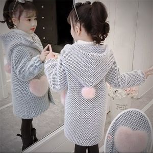 Coat Girl en 4 7 9 12 14 Years old Children s Clothing Cotton Warm Outwear Winter Chickening Trench Snow Wear s 221130