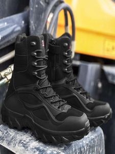 Ботинки стальной носок для мужчин военная работа неразрушимая обувь для боевых боевых армии 3648 9T6071490