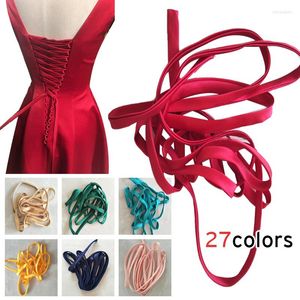 Belts 4M Wedding Dress Zipper Replacement Adjustable Gown Corset Back Kit 157 Inch Lace-Up Satin Ribbon Tie For Bridal Banquet Evening