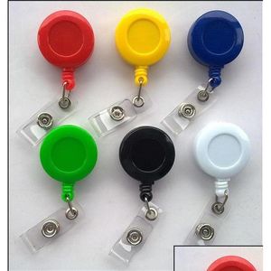 Party Favor Party Favor Infällbart Lanyard ID -kortmärke Holder med klipp Keep Key Cell Phone NeyChain Ring Reels 7 O2 Drop Deliver Dh7Ow