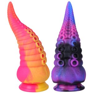 Zabawki analne ogromne dildos silikonowe dla kobiet masturbacja ośmiornica macka wtyczka masaż prostaty Buttplug Produkt seksu 221130