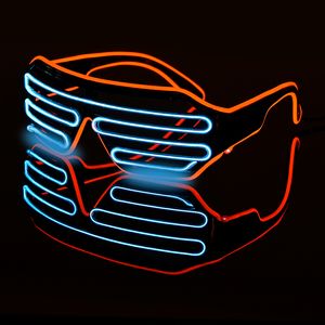 Weihnachtsdekoration LED Luminous Gläses Halloween leuchtende Neon Weihnachtsfeier Bril Blinkende Lichtglühenbrille Glasfestvorräte Kostüme 221201