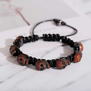 سلسلة سوار الأزياء CZ Zircon Skeleton Beads S Barkles 7 Color Luxury Handmade Happie Boho مضفر Homme