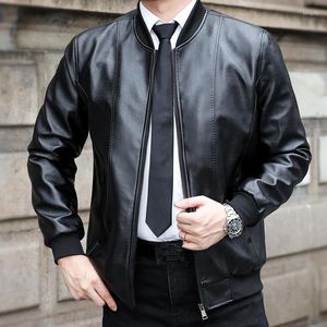 Jackets de corrida Homem homem outono de couro de primavera masculina a pele de ovelha masculino, negócio casual casual de tamanho genuíno jaqueta genuína