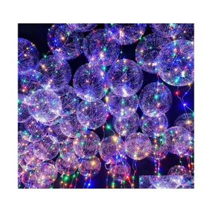 Strings LED Balloon Light Colorf Bobo Ball LED String transparente para o Natal Halloween Wedding Party Home Decoration Deliver Dhhim