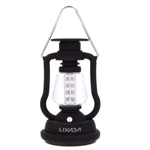 Handwerkzeuge Lixada 120 Lumen 16 LEDs Outdoor Tragbare wasserbeständige wiederaufladbare Kurbel Camping Laterne Solarlicht Lampe 221130