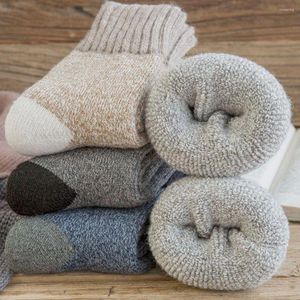 Sports Socks Cold Resistant Wool Thickened Men's Winter Cashmere Super Thick Thermal Middle Tube