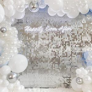 Party Decoration Bachelorette Bakgrundsgardiner Sequin Backdrop Wedding Decor Birthday Baby Shower Wall Glitter Curtain