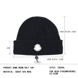 Designer Knitted Hat Fashion Unisex Warm Windproof Breathable Men And Women Winter Outdoor Skull Cap 10 Colors Optional