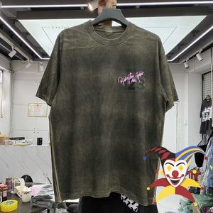 Erkek Tişörtler Vintage ağır kumaş kravat boya rrr-123 t shirt erkekler kadınlar en kaliteli yıkanmış tişört büyük boy tişört t221130