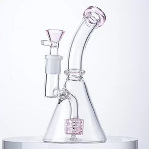 6 -calowe mini fajki wodne Rury wodne RIGIS z miską szklaną zlewkę Bong 14 mm prysznicowy prysznic Perc Mindy Różowe małe bongi