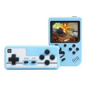 Portátil macaron handheld game console player retro vídeo pode armazenar 500 in1 8 bit colorido lcd berço suporte modo duplo