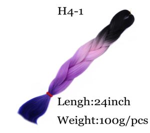 Wholesale Ombre four color jumbo braiding hair 24039039 1pcs 100g synthetic high temperature fiber braid hair1205771