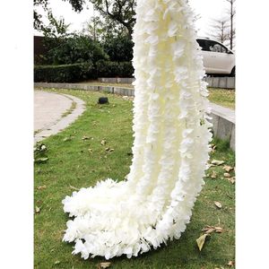 Decora￧￵es de Natal 10pcs 2m3m Orqu￭dea Rattan Artificial Silk Flower Vine para casa Decora￧￣o de jardim de casamento pendurado Garland Wall Flowers 221201