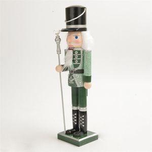 Christmas Decorations 15Inch Creative Glitter Wooden Nutcracker Soldier Figures Christmas Decoration for Home Indoor Desktop Farmhouse Ornaments Gifts 221130