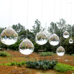 Chandelier Crystal 5/6/7/8/10cm Faceted Ball Suncatcher Prism Lamp Beads Part Hanging Pendant Home Wedding Decor Ornament Craft