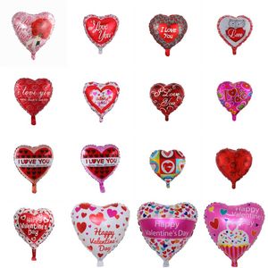 Happy Valentine Day Party Balloons 50pcs / lot Palloncino stagnola gonfiabile da 18 pollici Matrimonio San Valentino Ti amo Globos Decorazione