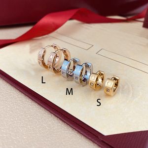 Brincos de argolas de cartilagem Brincos de designer para mulheres Earings Juderaria Luxury Gold Diamond Stud Brincho