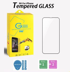 9H Screen Protector Case for iPhone 14 Plus 11 12 13 Pro Max XR XS 6 7 8 Plus Full Cover Anti-scratch Tempered Glass Film with Retail Package