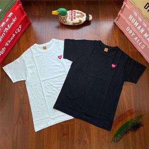 Men's T-Shirts Small Heart Embroidery Human Made T-shirt Men Women 1 1 High Quality T Shirt Top Tee T221202