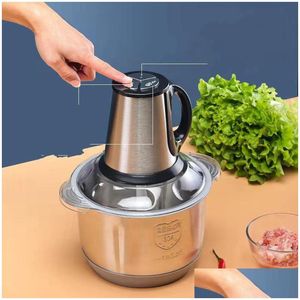 Meat Poultry Tools 5L Meat Crusher Stainless Steel Food Processor Mti Function Electric Grinder Kitchen Tools 569 H1 Drop Delivery Dh3H8