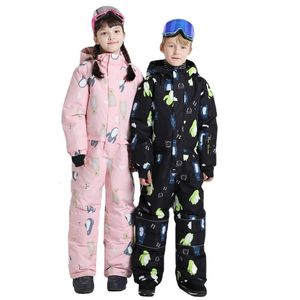 Skiing Suits Sport Winter Baby Girl Snowsuits Cartoon Boy Children Jumpsuits Outdoor Mountain Teenager Kids Ovearall 221130