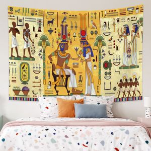 Tapestries Ancient Egypt Tapestry Wall Hanging Old Culture Printed Hippie Egyptian Witchcraft Bohemian Home Decor Vintage Blanke 221201