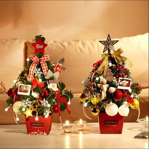 Decorações de Natal 3550cm Mini Christmas Tree Desk decor