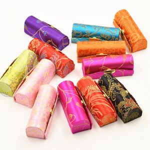 Chinese Retro Embroidery Cosmetic Bag Lipstick Case With Mini Mirror Lipgloss Box Jewelry Holder Makeup Storage Tool on Sale