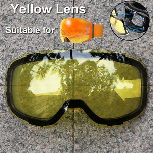 Ski Goggles PHMAX Lens AntiFog UV400 Protection Replacement Night Vision Yellow Glasses Only Magnetic And Normal 221130