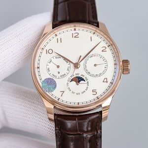Męskie zegarki mechaniczne zegarek zegarek skórzany pasek wiele kolorów faza Księżyca na rękę mody