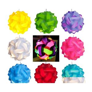 Lampade a sospensione Fai da te Iq Puzzle Luce Jigsaw Paralume Paralume a soffitto Lampadario creativo Luci Consegna a goccia Illuminazione interna Dhhle