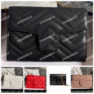 Wholesale Marmont Matelasse Mini Bag Chain Strap Desinger Purse Wallets Leather Small Wallet Women Luxury Small Purses Black