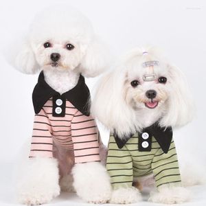 Odzieżowa odzież przylot koszulka dla małych średnich psów ubrania mody pasiaste w paski Cute Yorkie Schnauzer Chihuahua Ubranie
