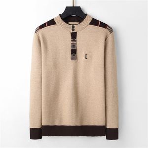 Maglioni maschili alla moda casual maniche lunghe girocollo rotondo rotondo morbido pullover a maglia designer lettere ricami 2022 abbigliamento da uomo inverno autunno